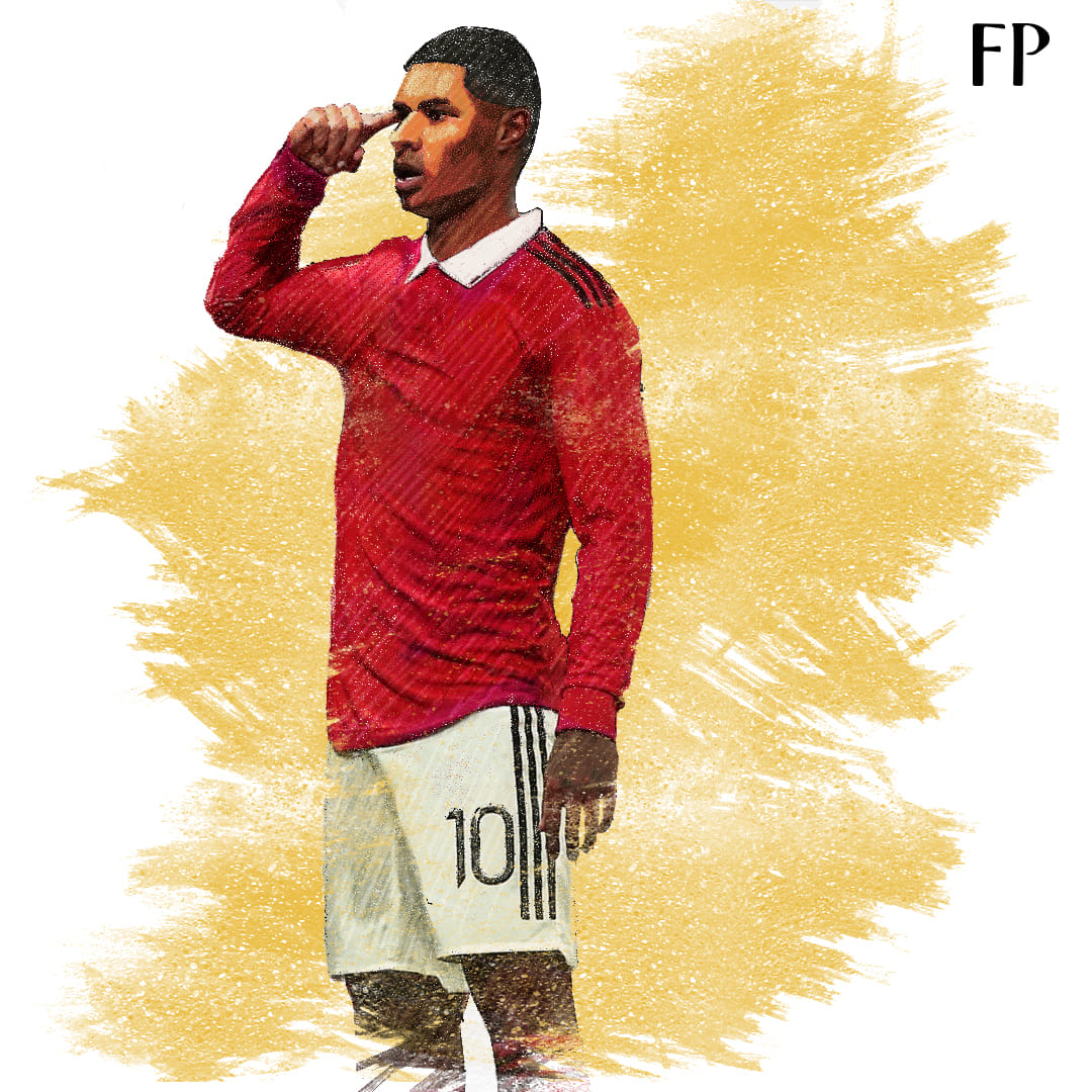 An illustration of Marcus Rashford